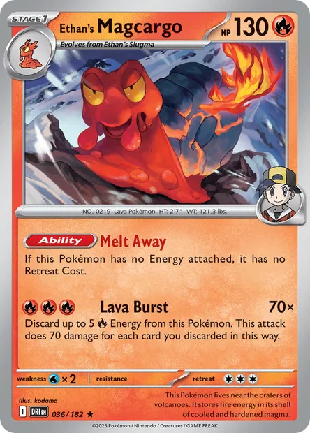 Ethan's Magcargo, Pokémon card DRI 036 — Destined Rivals set