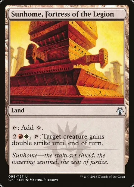 Sunhome, Fortress of the Legion, Magic card GK1 99 — GRN Guild Kit set