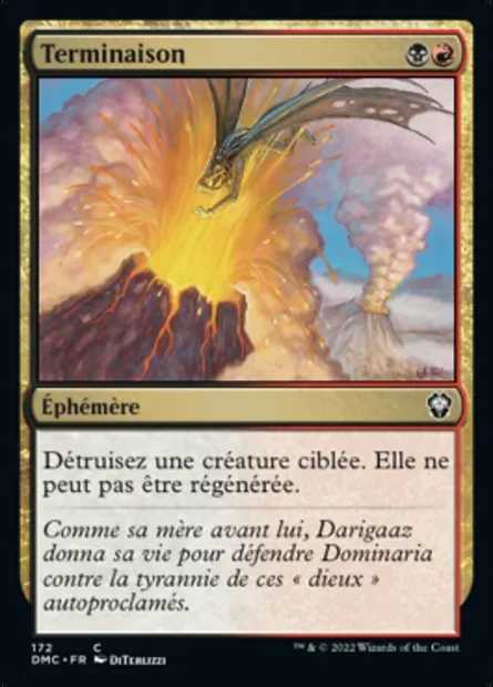 Terminaison, carte Magic DMC 172 — extension Dominaria United Commander