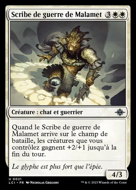 Scribe de guerre de Malamet, carte Magic LCI 21 — extension The Lost Caverns of Ixalan