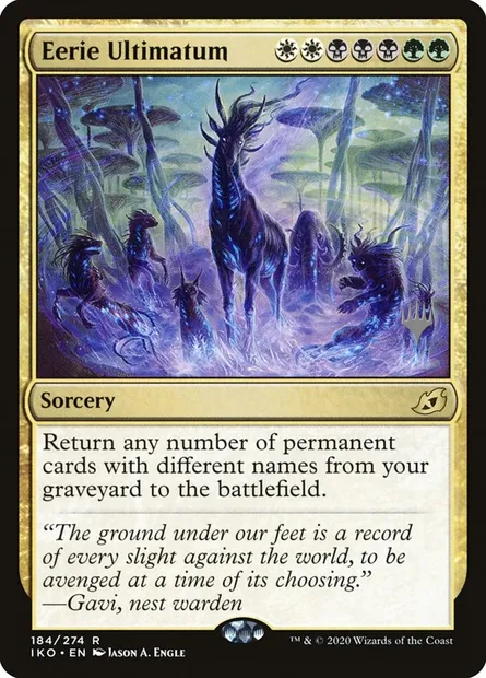 Eerie Ultimatum, Magic card PIKO 184p — Ikoria: Lair of Behemoths Promos set