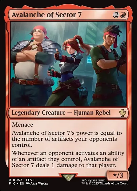 Avalanche of Sector 7, Magic card FIC 53 — Final Fantasy Commander set