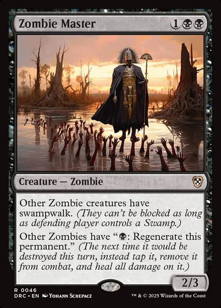 Zombie Master, Magic card DRC 46 — Aetherdrift Commander set