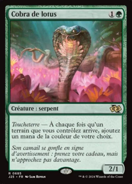 Cobra de lotus, carte Magic J25 685 — extension Foundations Jumpstart