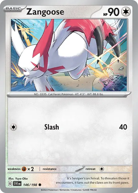Zangoose, Pokémon card SVI 146 — Scarlet & Violet set