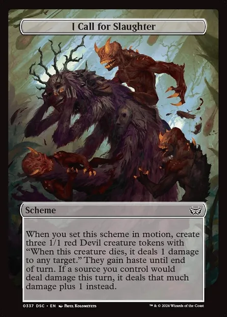 I Call for Slaughter, Magic card DSC 337 — Duskmourn: House of Horror Commander set