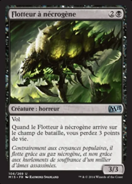 Flotteur à nécrogène, carte Magic M15 106 — extension Magic 2015