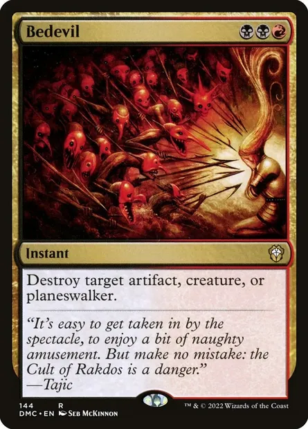 Bedevil, Magic card DMC 144 — Dominaria United Commander set
