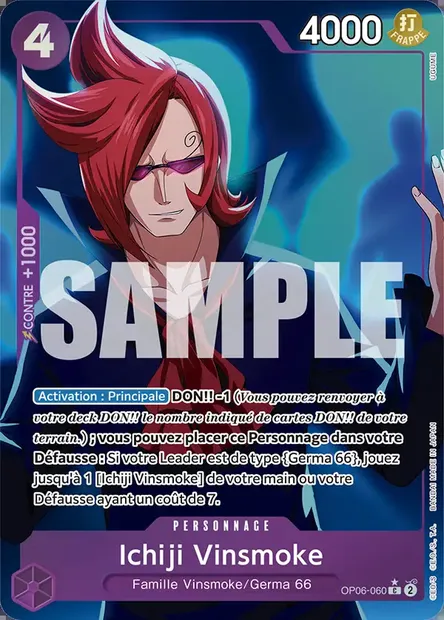 Ichiji Vinsmoke, carte One Piece OP06-060 — extension ONE PIECE CARD THE BEST