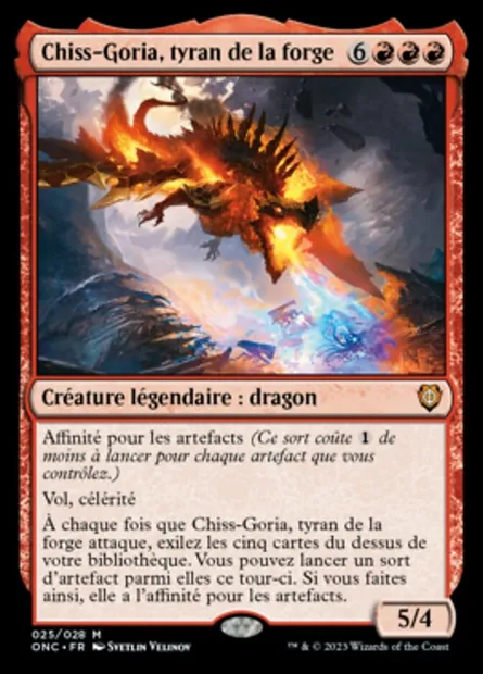 Chiss-Goria, tyran de la forge, carte Magic ONC 25 — extension Phyrexia: All Will Be One Commander