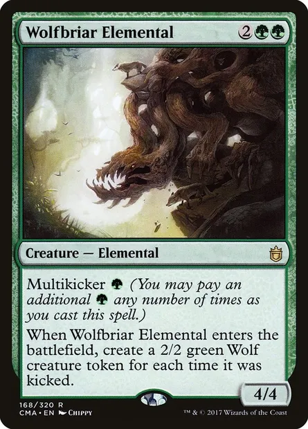 Wolfbriar Elemental, Magic card CMA 168 — Commander Anthology set