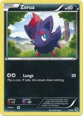 Zorua, carte Pokémon TK5Z 013 — extension BW Trainer Kit Zoroark