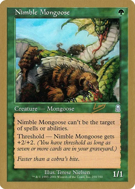 Nimble Mongoose, Magic card WC02 rl258 — World Championship Decks 2002 set
