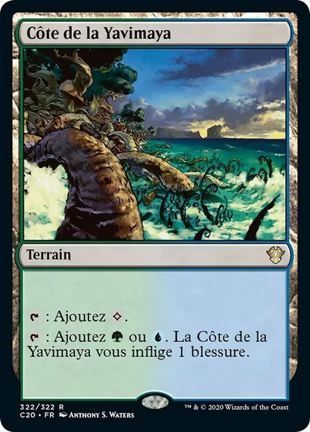 Côte de la Yavimaya, carte Magic C20 322 — extension Commander 2020