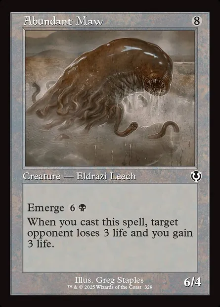 Gueule d'abondance, carte Magic INR 329 — extension Innistrad Remastered