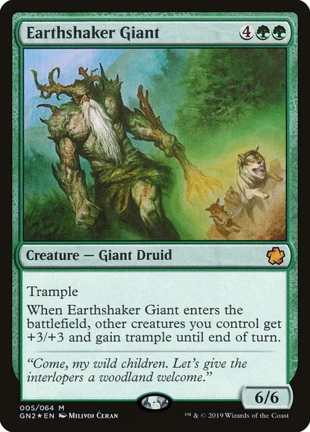 Earthshaker Giant, carte Magic GN2 5 — extension Game Night 2019