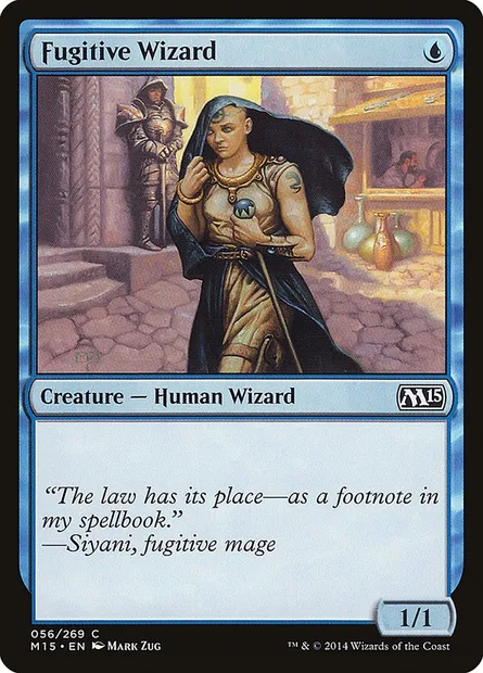 Fugitive Wizard, Magic card M15 56 — Magic 2015 set