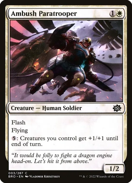 Ambush Paratrooper, Magic card BRO 3 — The Brothers' War set