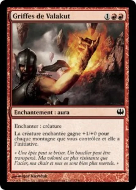 Griffes de Valakut, carte Magic DDG 72 — extension Duel Decks: Knights vs. Dragons