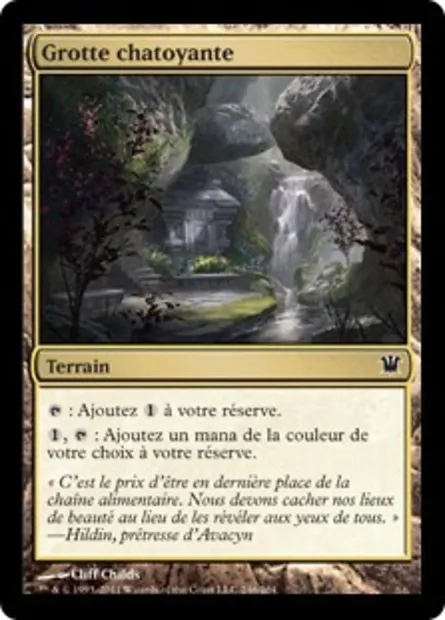 Grotte chatoyante, carte Magic ISD 246 — extension Innistrad