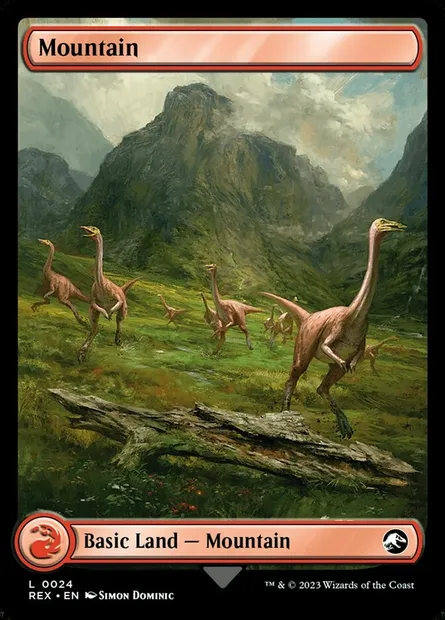 Mountain, Magic card REX 24 — Jurassic World Collection set