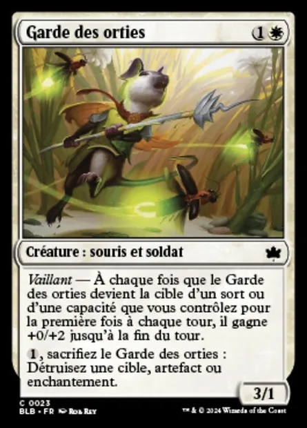Garde des orties, carte Magic BLB 23 — extension Bloomburrow