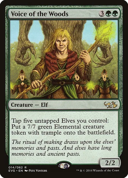 La Voix des bois, carte Magic EVG 14 — extension Duel Decks Anthology: Elves vs. Goblins