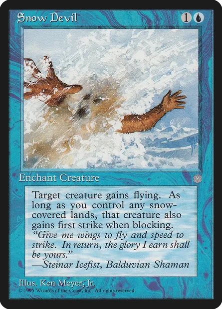 Snow Devil, Magic card ICE 100 — Ice Age set