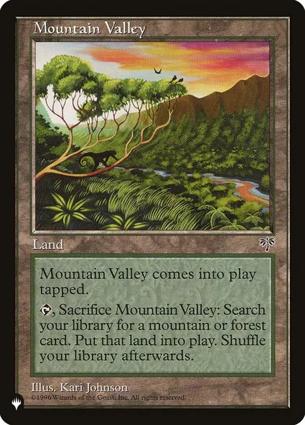 Vallée forestière, carte Magic PLST MIR-328 — extension The List