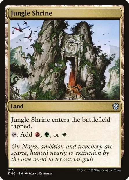 Jungle Shrine, Magic card DMC 215 — Dominaria United Commander set