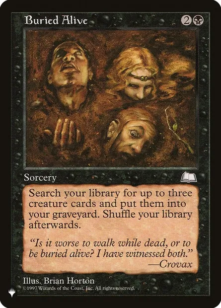 Enterré vivant, carte Magic PLST WTH-63 — extension The List
