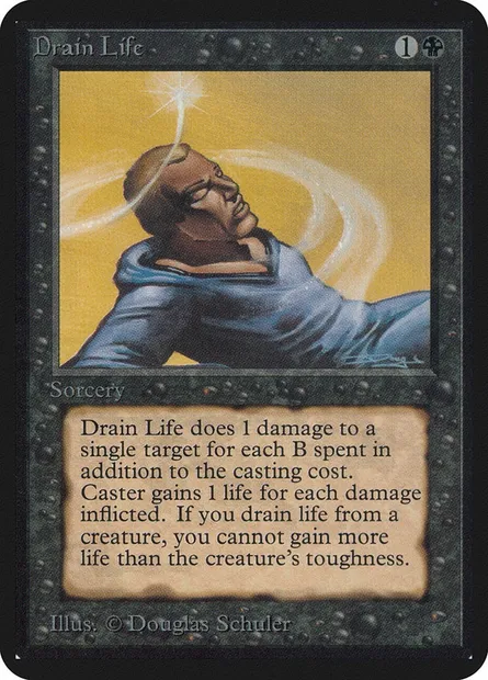 Drain de vie, carte Magic LEA 105 — extension Limited Edition Alpha