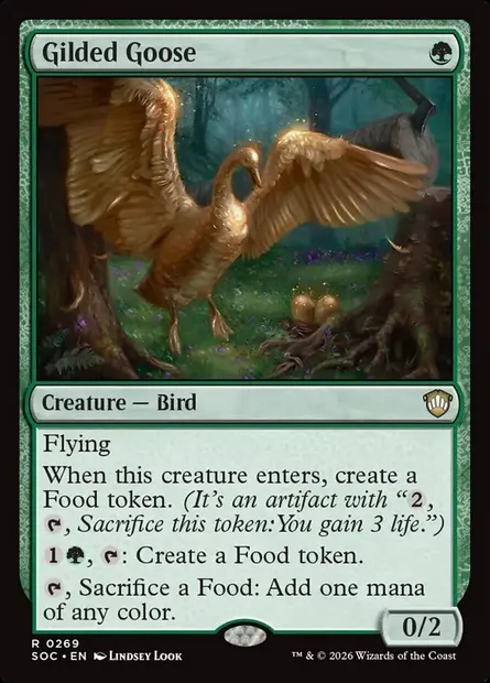 Gilded Goose, Magic card SOC 269 — Secrets of Strixhaven Commander set