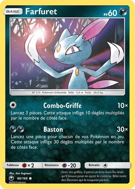 Farfuret, carte Pokémon CES 86 — extension Tempête Céleste