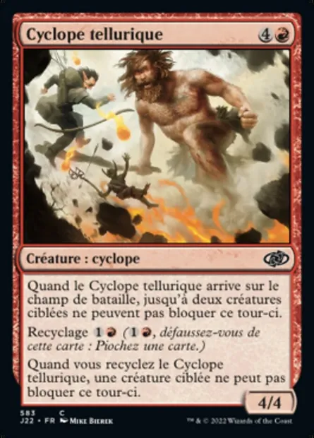 Cyclope tellurique, carte Magic J22 583 — extension Jumpstart 2022