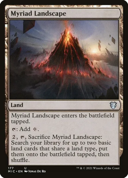 Myriad Landscape, Magic card MIC 177 — Midnight Hunt Commander set