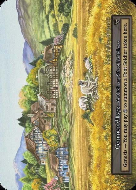 Common Village, carte Sorcery ATH 195 — extension Arthurian Legends