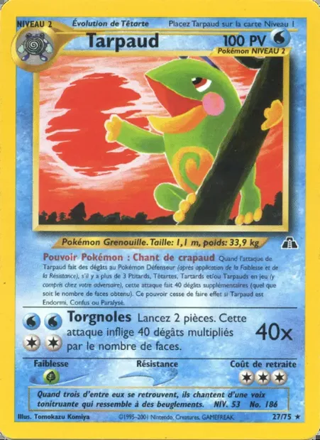 Tarpaud, carte Pokémon ND 27 — extension Neo Discovery