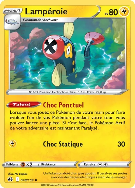 Lampéroie, carte Pokémon CRZ 048 — extension Zénith Suprême