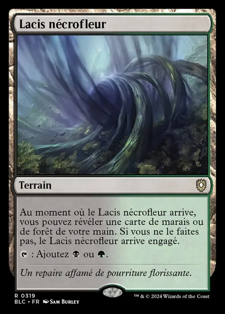 Lacis nécrofleur, carte Magic BLC 319 — extension Bloomburrow Commander
