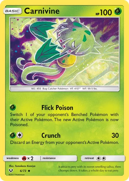 Carnivine, Pokémon card SLG 6 — Shining Legends set