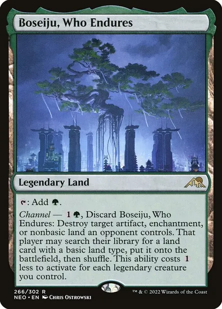 Boseiju, Who Endures, Magic card NEO 266 — Kamigawa: Neon Dynasty set