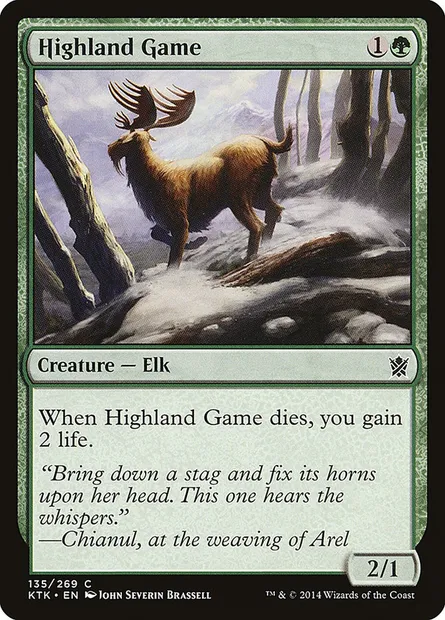 Highland Game, Magic card KTK 135 — Khans of Tarkir set