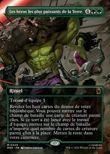 Les héros les plus puissants de la Terre, carte Magic MSH 349 — extension Marvel Super Heroes