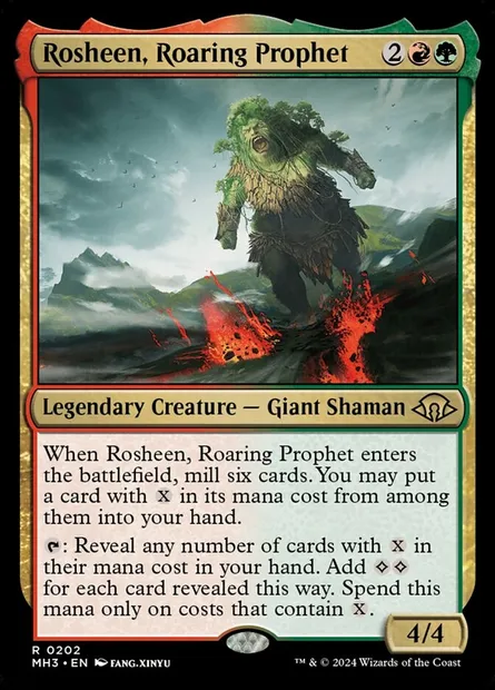 Rosheen, Roaring Prophet, Magic card MH3 202 — Modern Horizons 3 set
