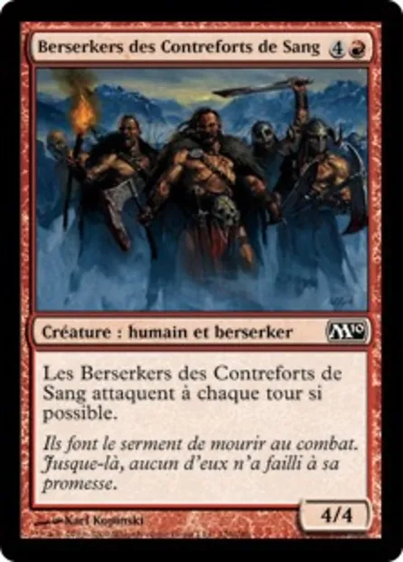Berserkers des Contreforts de Sang, carte Magic M10 126 — extension Magic 2010