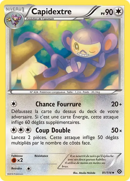 Capidextre, carte Pokémon STS 91 — extension Offensive Vapeur
