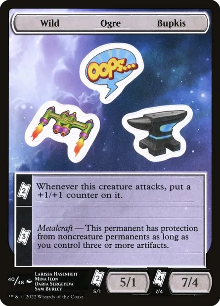 Wild Ogre Bupkis, Magic card SUNF 40 — Unfinity Sticker Sheets set