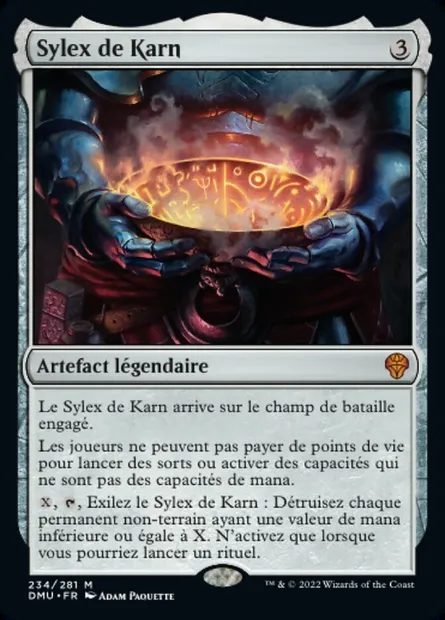 Sylex de Karn, carte Magic DMU 234 — extension Dominaria Uni