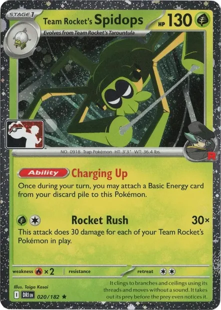 Team Rocket's Spidops, Pokémon card PPS 020-7 — Play! Pokémon Prize Pack Series set